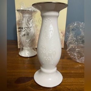 Lenox Wedding Promises Opal Innocence candlestick pair